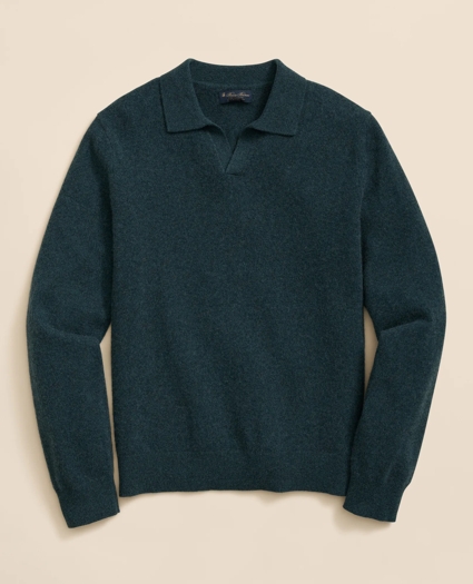 3-Ply Cashmere Jonny Collar Polo Sweater, image 1