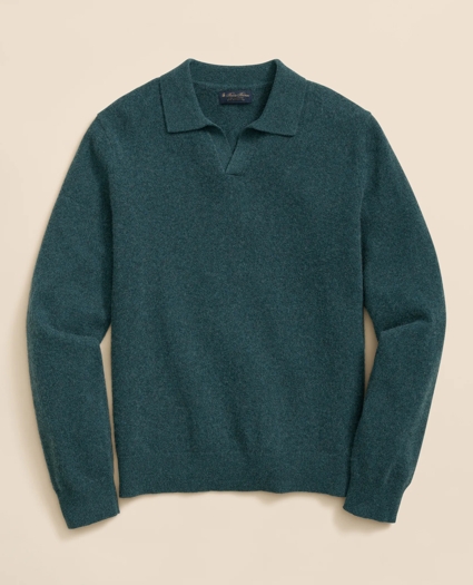 3-Ply Cashmere Jonny Collar Polo Sweater, image 5