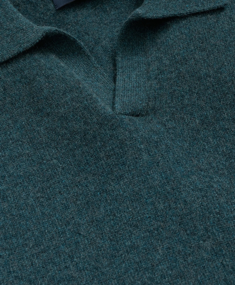 3-Ply Cashmere Jonny Collar Polo Sweater, image 7