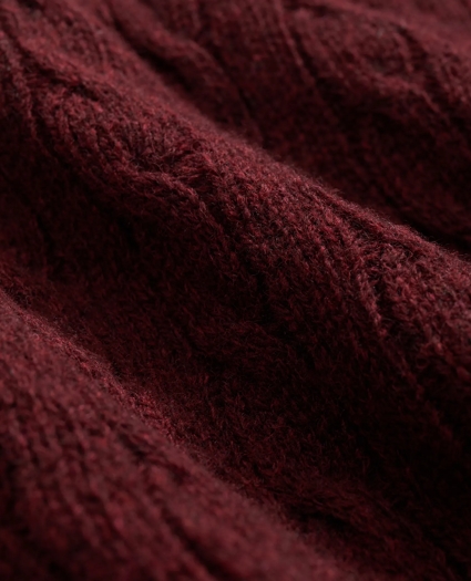 Cable Crewneck Sweater in Shetland Wool, image 3
