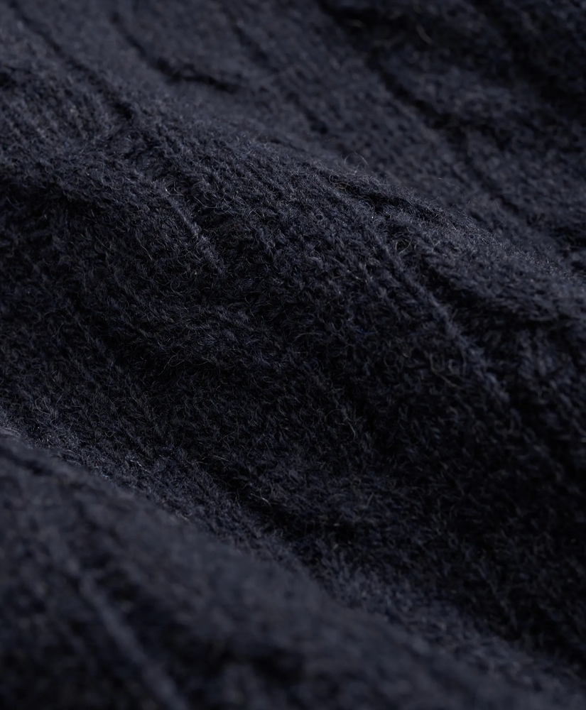 Cable Crewneck Sweater in Shetland Wool, image 5