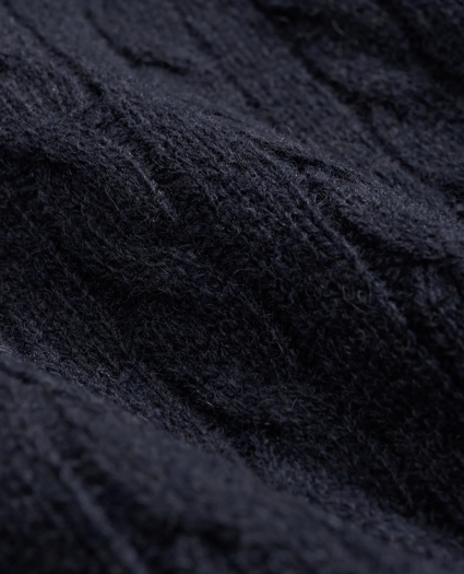 Cable Crewneck Sweater in Shetland Wool, image 5