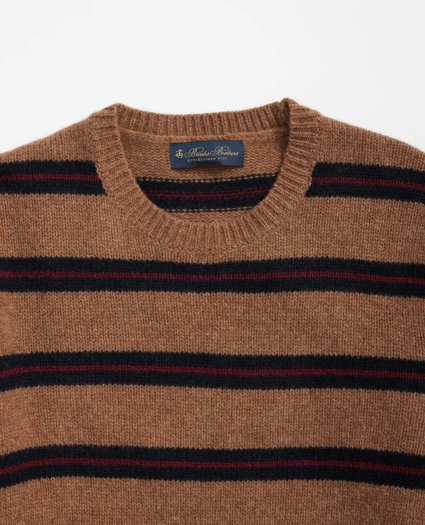 Elbow-Patch Striped Sweater in Lambswool, image 2