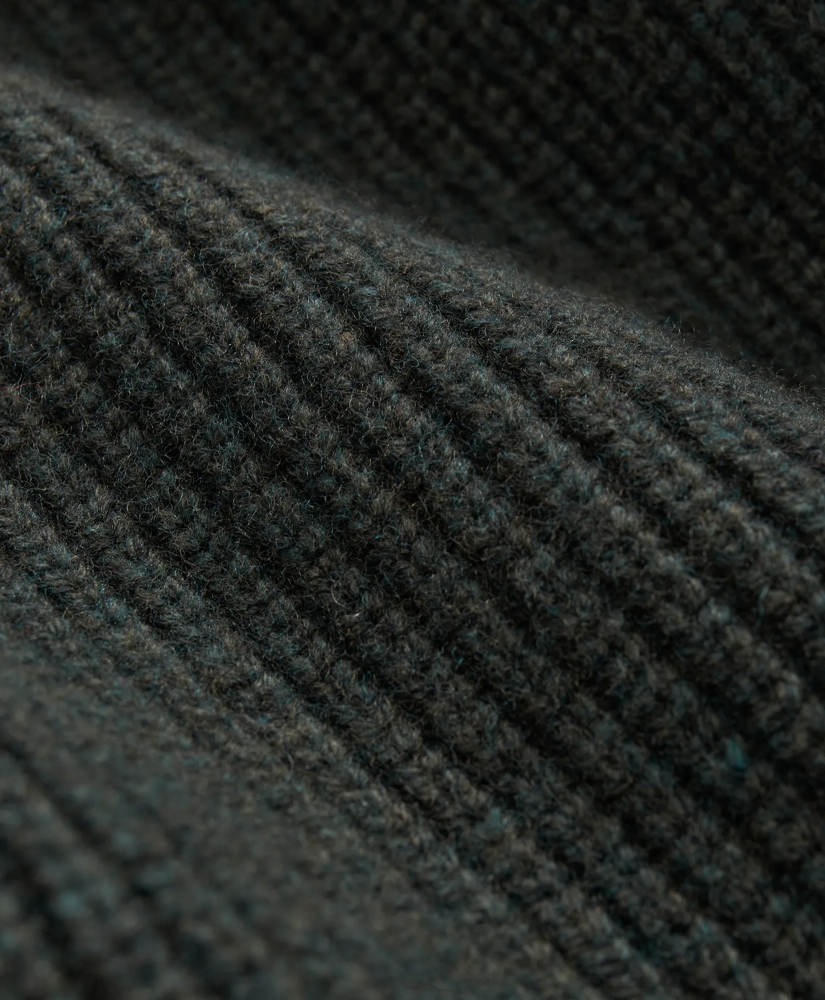Military Elbow-Patch Half-Zip Sweater in Merino Wool-Cashmere, image 3