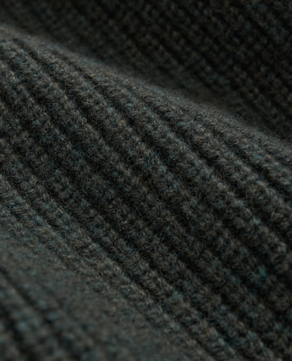 Military Elbow-Patch Half-Zip Sweater in Merino Wool-Cashmere, image 3