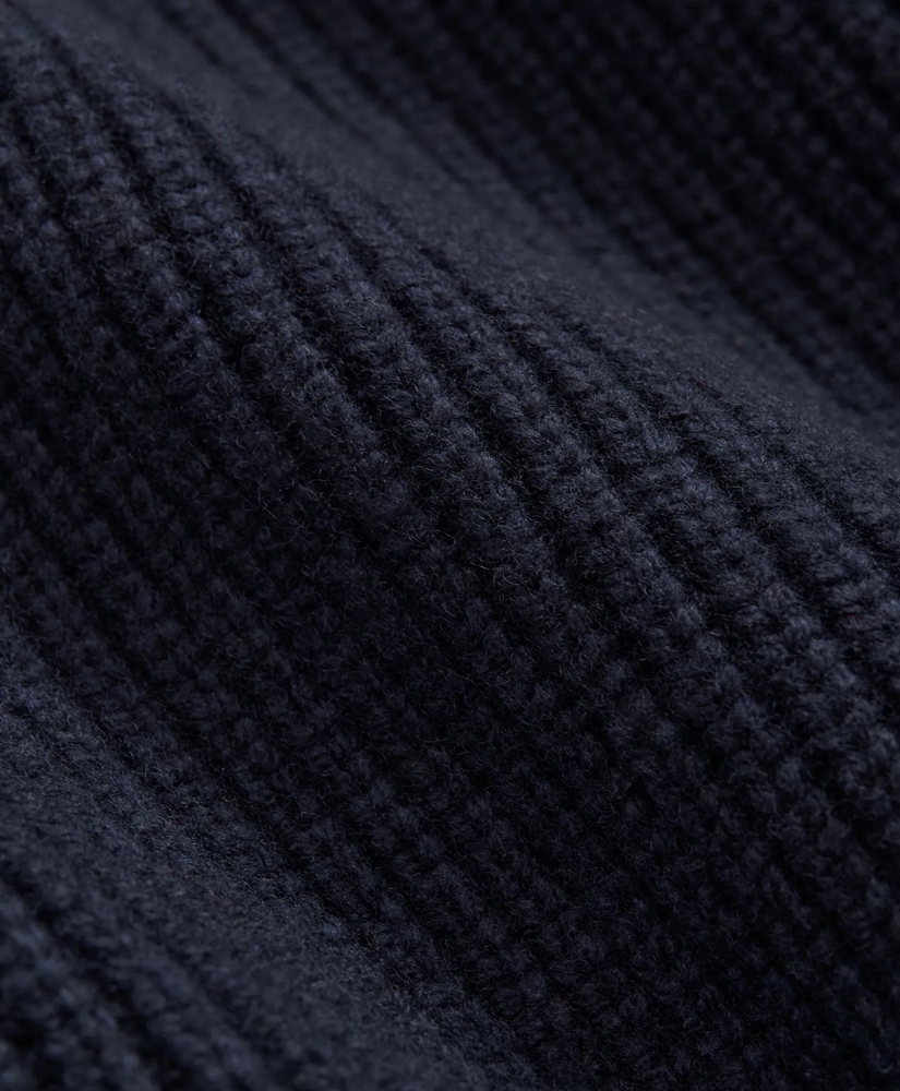 Military Elbow-Patch Half-Zip Sweater in Merino Wool-Cashmere, image 3