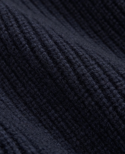 Military Elbow-Patch Half-Zip Sweater in Merino Wool-Cashmere, image 3