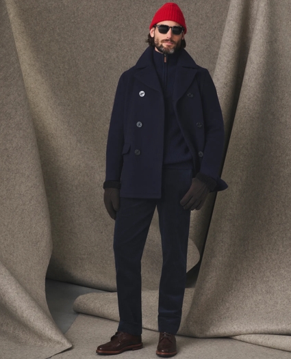 Military Elbow-Patch Half-Zip Sweater in Merino Wool-Cashmere, image 4