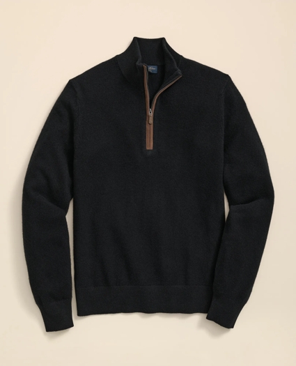 3-Ply Cashmere Half-Zip Sweater, image 1