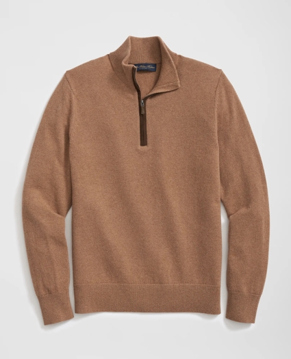3-Ply Cashmere Half-Zip Sweater, image 1