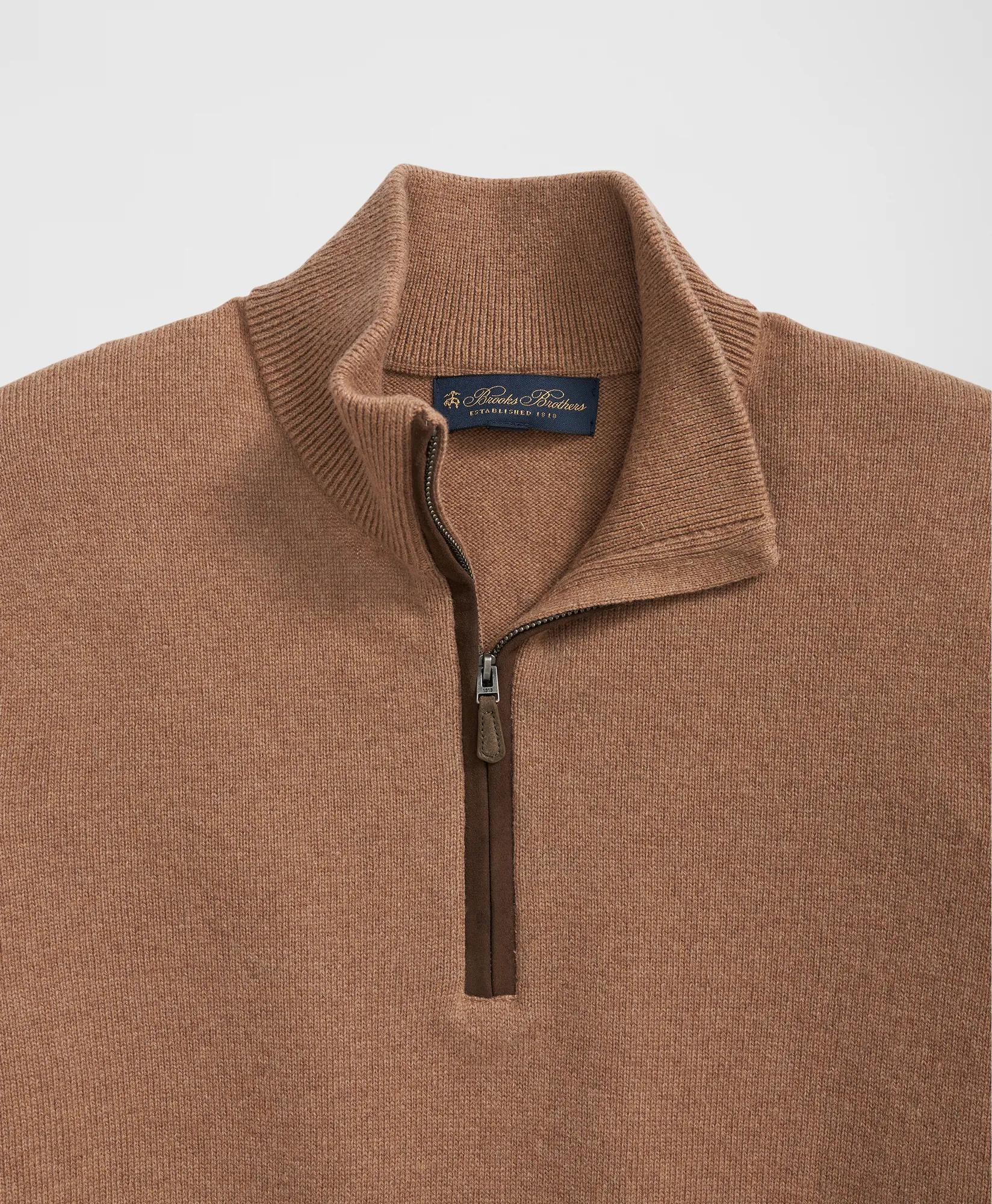 3-Ply Cashmere Half-Zip Sweater