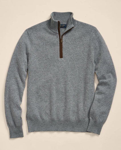 3-Ply Cashmere Quarter-Zip Sweater