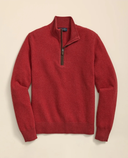 3-Ply Cashmere Half-Zip Sweater, image 1