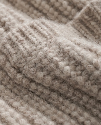 Alpaca-Wool Blend V-Neck Cardigan in English Rib, image 3