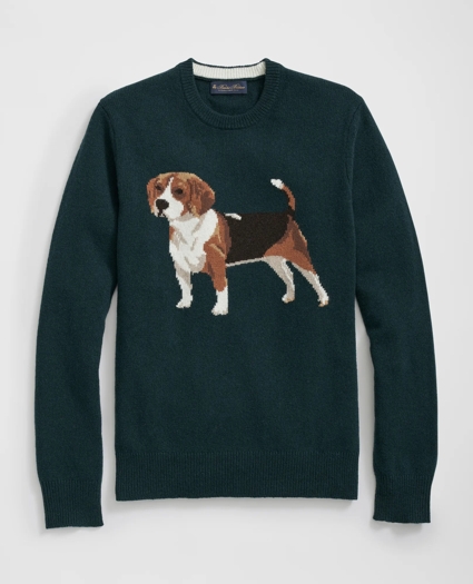 Beagle Intarsia Sweater in Merino Wool Blend, image 1