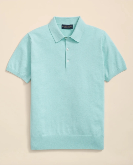 Supima® Cotton Short-Sleeve Polo Sweater, image 1