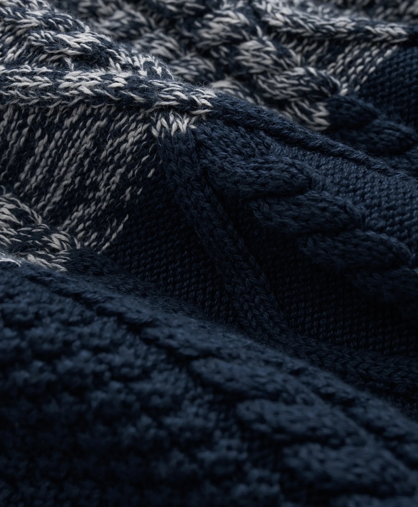 Supima® Cotton Cable Colorblock Sweater, image 7