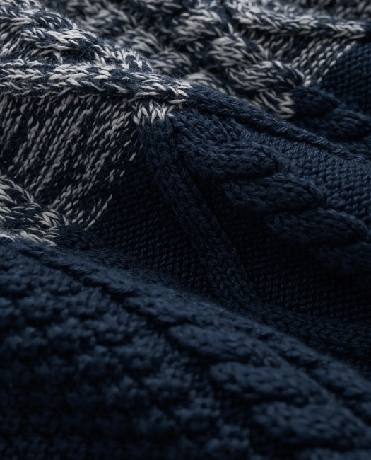 Supima® Cotton Cable Colorblock Sweater