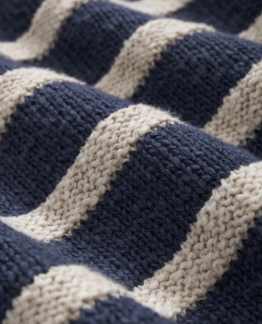 Cotton-Linen Mariner Stripe Sweater