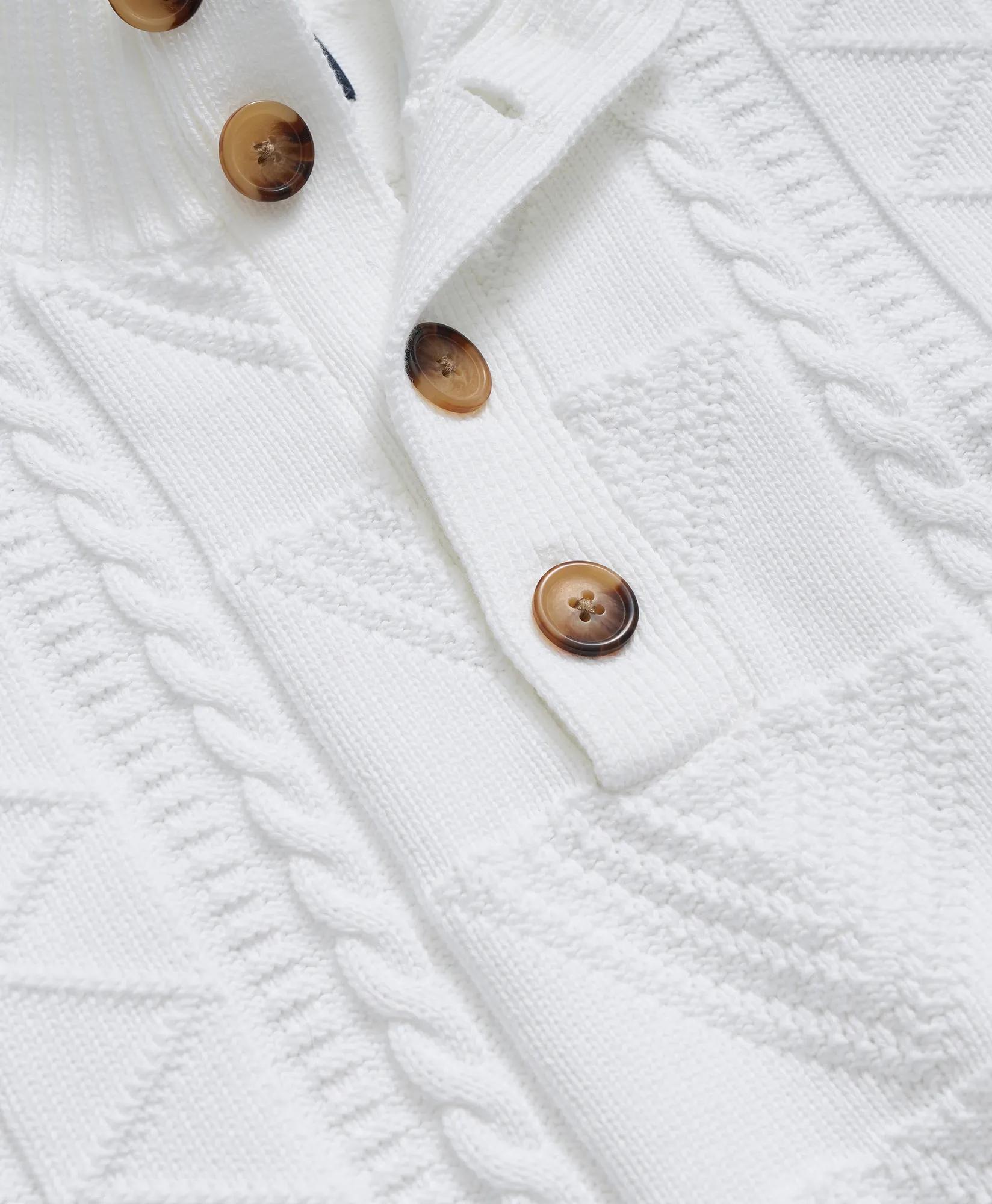 Supima Cotton Cable Mock Neck