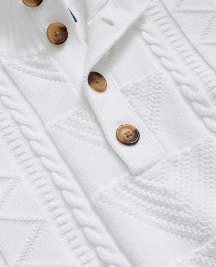 Supima® Cotton Cable Mock Neck, image 2