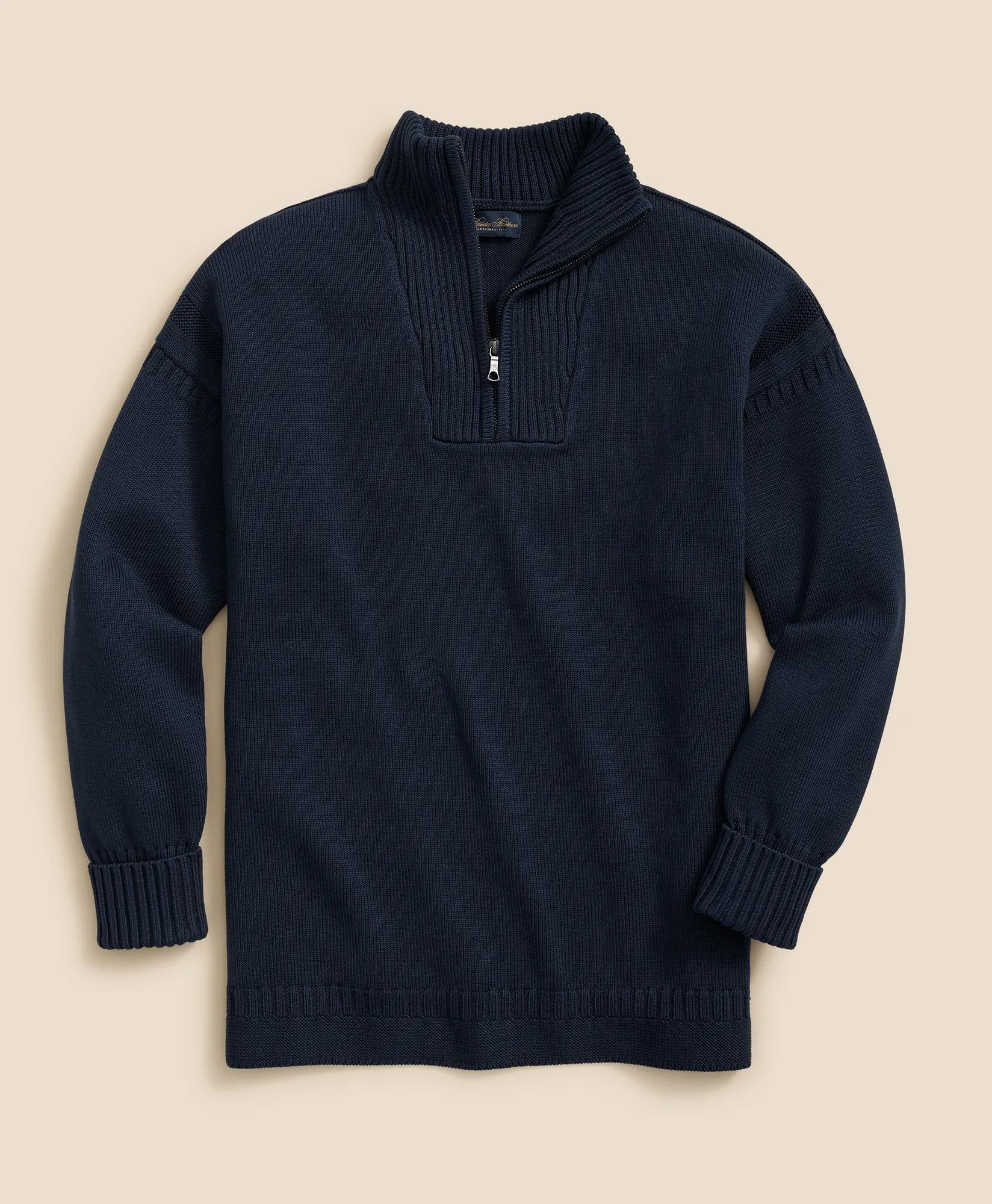 Supima Cotton Heritage Sailing Half-Zip Sweater