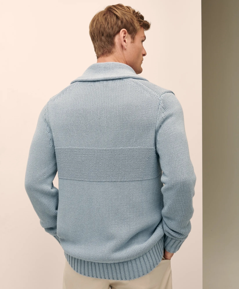 Cotton Shawl Collar Toggle Cardigan, image 4