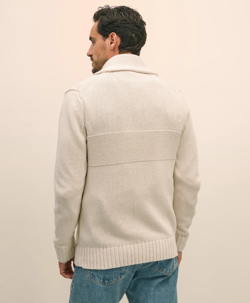 Cotton Shawl Collar Toggle Cardigan, image 4