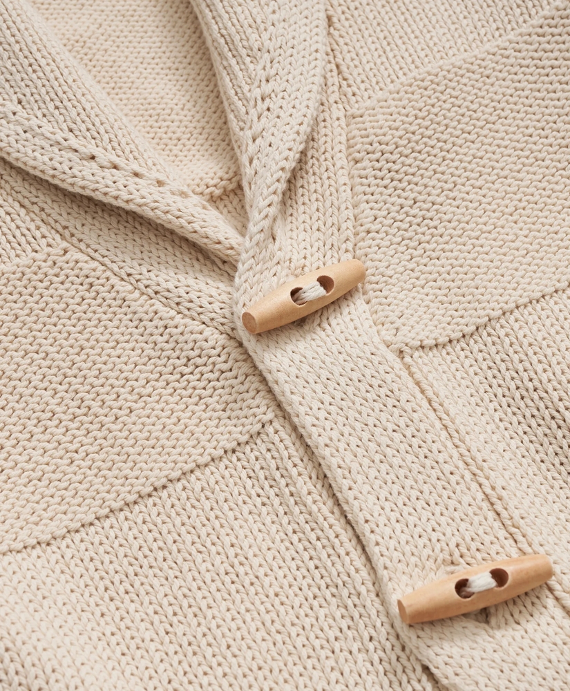 Cotton Shawl Collar Toggle Cardigan, image 8