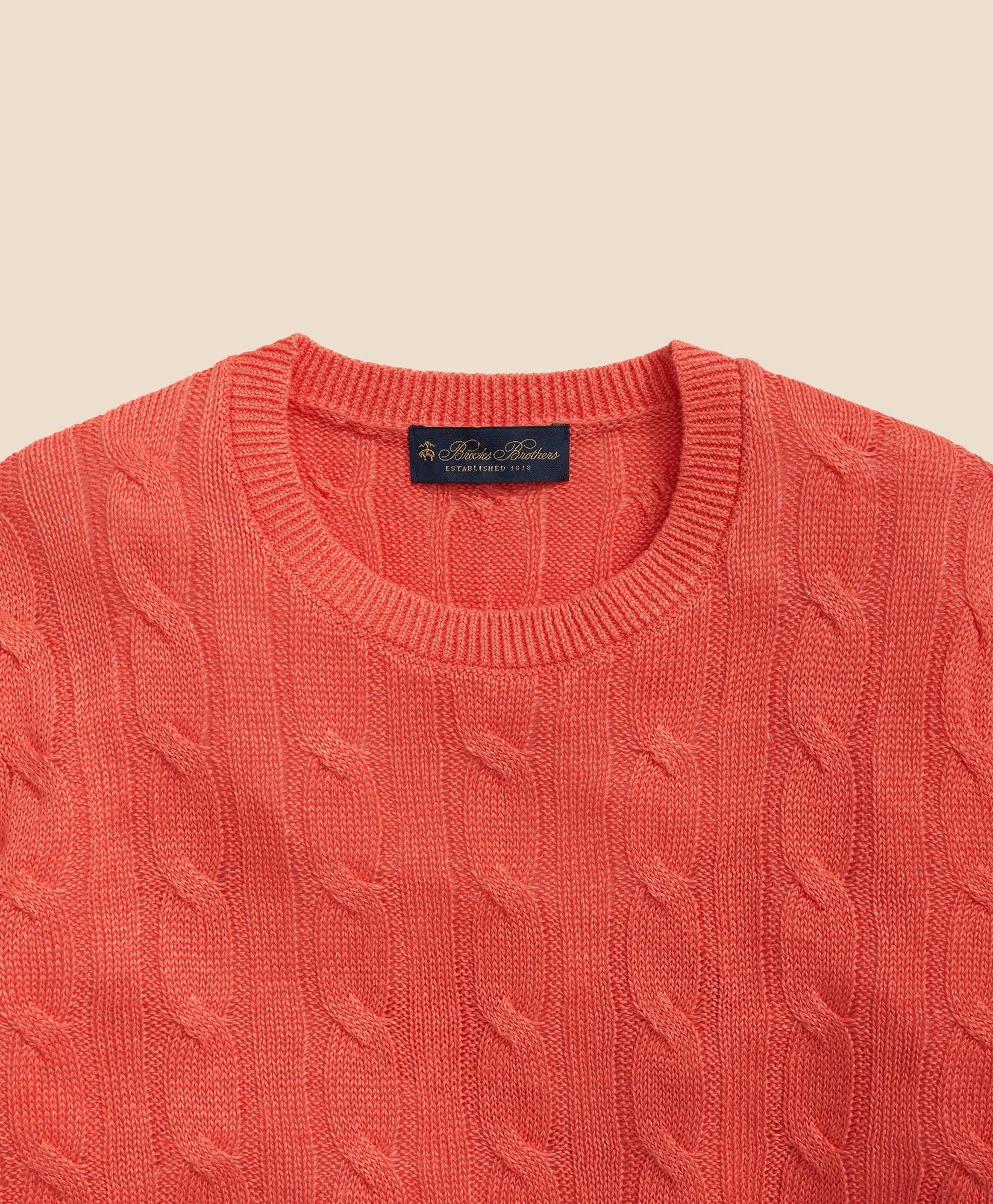 Linen Cable Knit Sweater, image 2