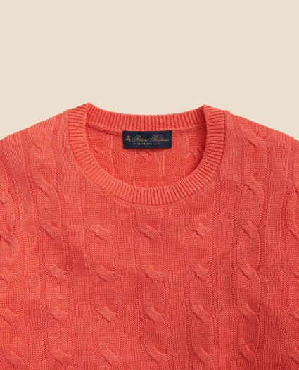 Linen Cable Knit Sweater, image 2