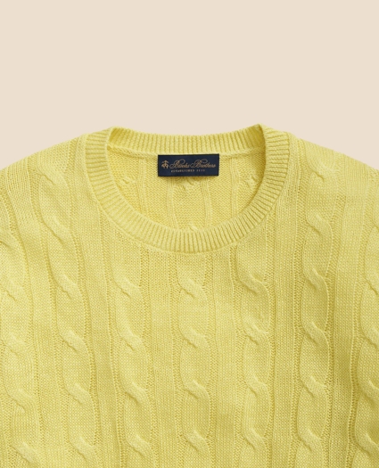 Linen Cable Knit Sweater, image 2
