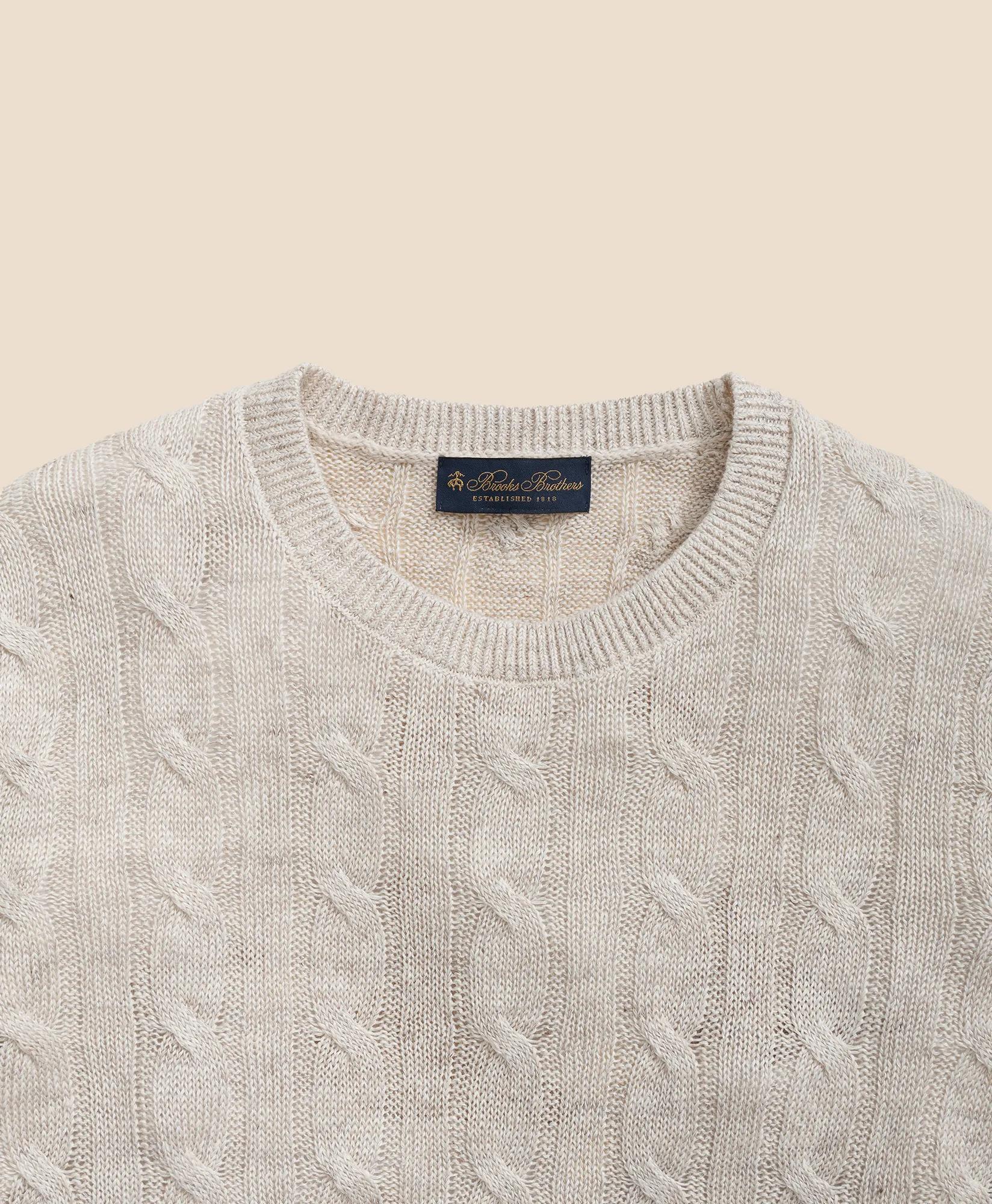 Linen Cable Knit Sweater, image 2