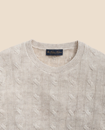 Linen Cable Knit Sweater, image 2