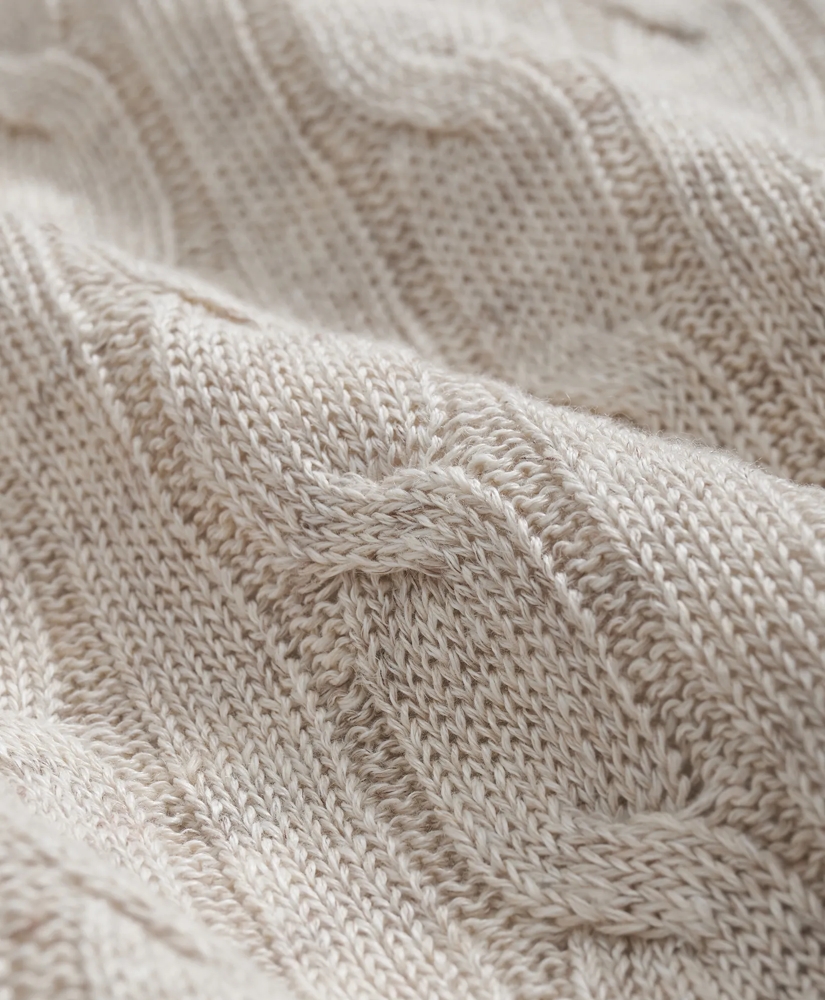 Linen Cable Knit Sweater, image 3