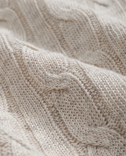 Linen Cable Knit Sweater, image 3
