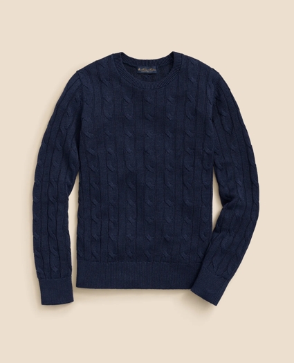 Linen Cable Knit Sweater, image 1