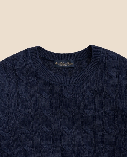 Linen Cable Knit Sweater, image 2