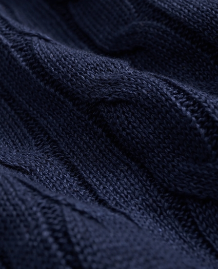 Linen Cable Knit Sweater, image 3