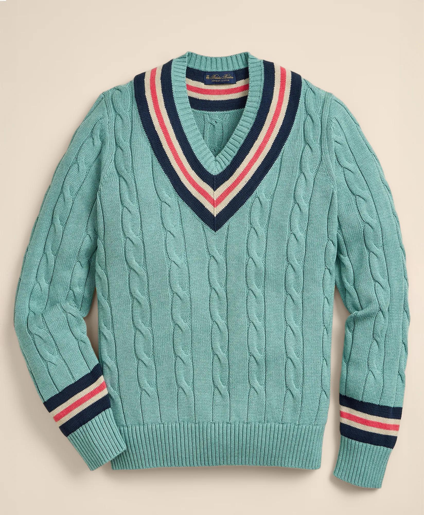 Archive Tennis Sweater in Supima® Cotton, image 1