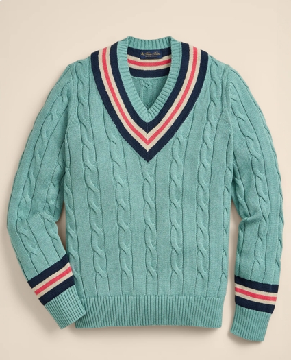 Archive Tennis Sweater in Supima® Cotton, image 1