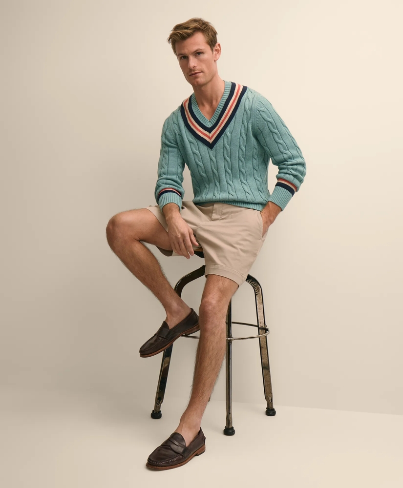 Archive Tennis Sweater in Supima&reg; Cotton, image 2