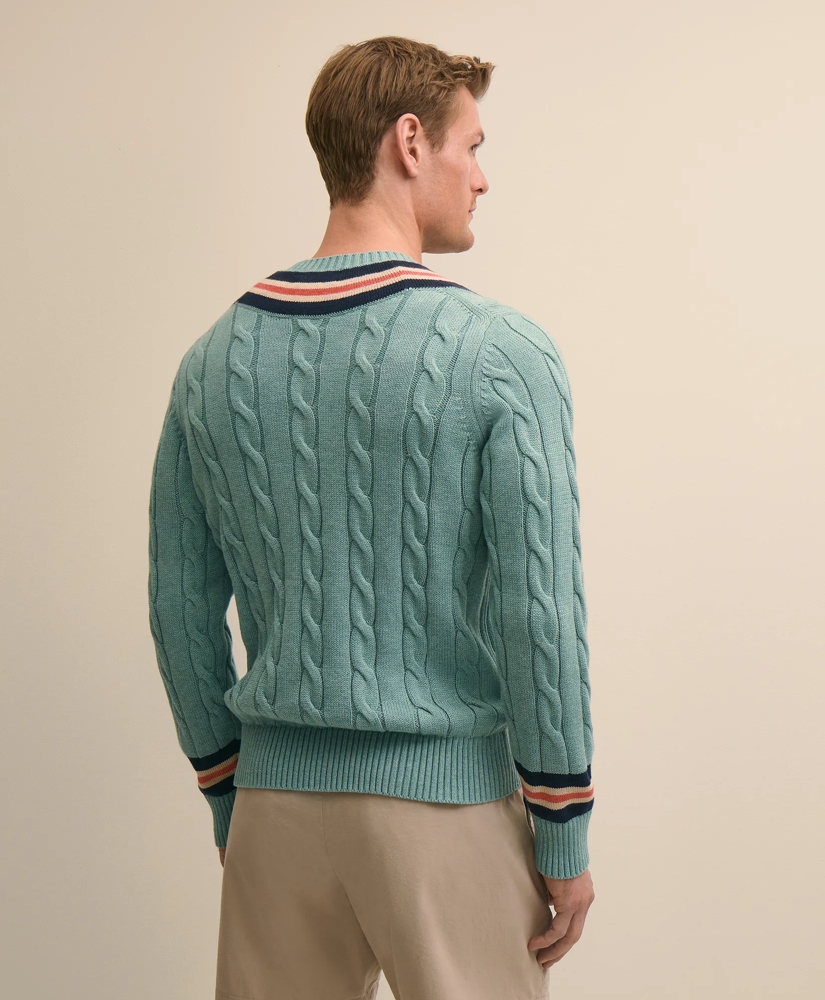 Archive Tennis Sweater in Supima&reg; Cotton, image 4