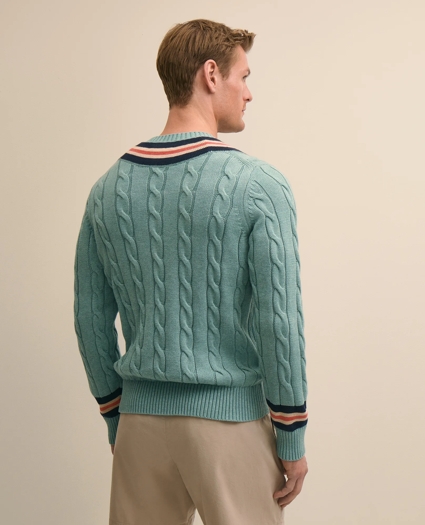 Archive Tennis Sweater in Supima&reg; Cotton, image 4
