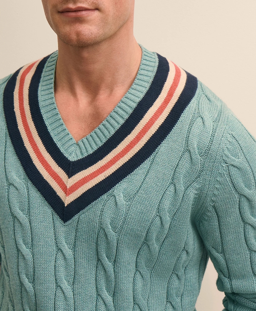Archive Tennis Sweater in Supima&reg; Cotton, image 5