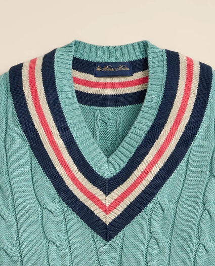 Archive Tennis Sweater in Supima&reg; Cotton, image 6
