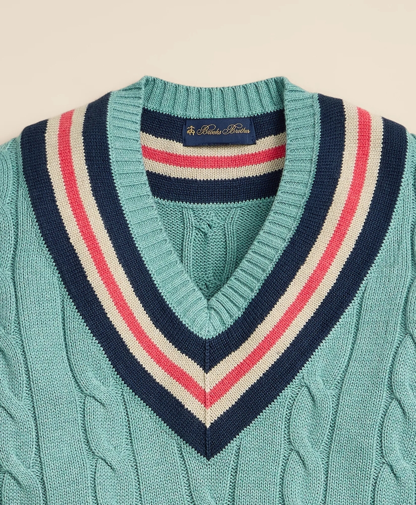Archive Tennis Sweater in Supima&reg; Cotton, image 8