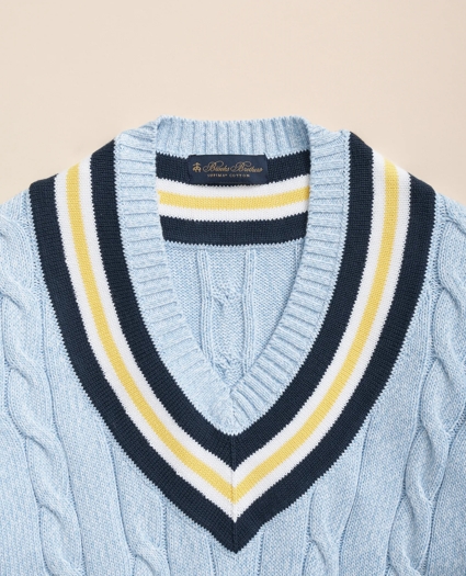 Archive Tennis Sweater in Supima® Cotton, image 2