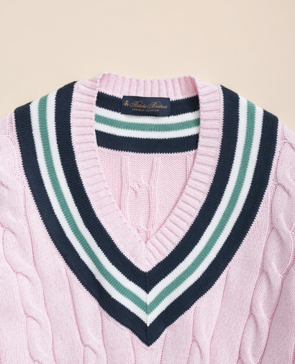 Archive Tennis Sweater in Supima® Cotton, image 2