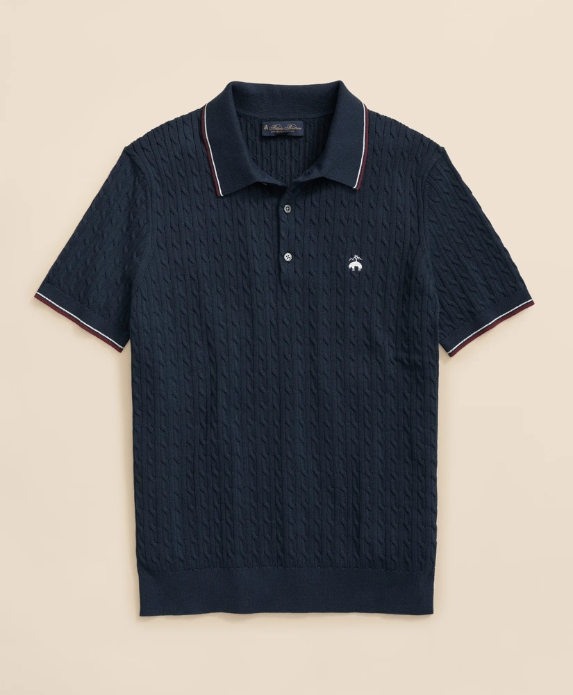 Cable Knit Archive Tennis Polo Supima<sup>®</sup> Cotton